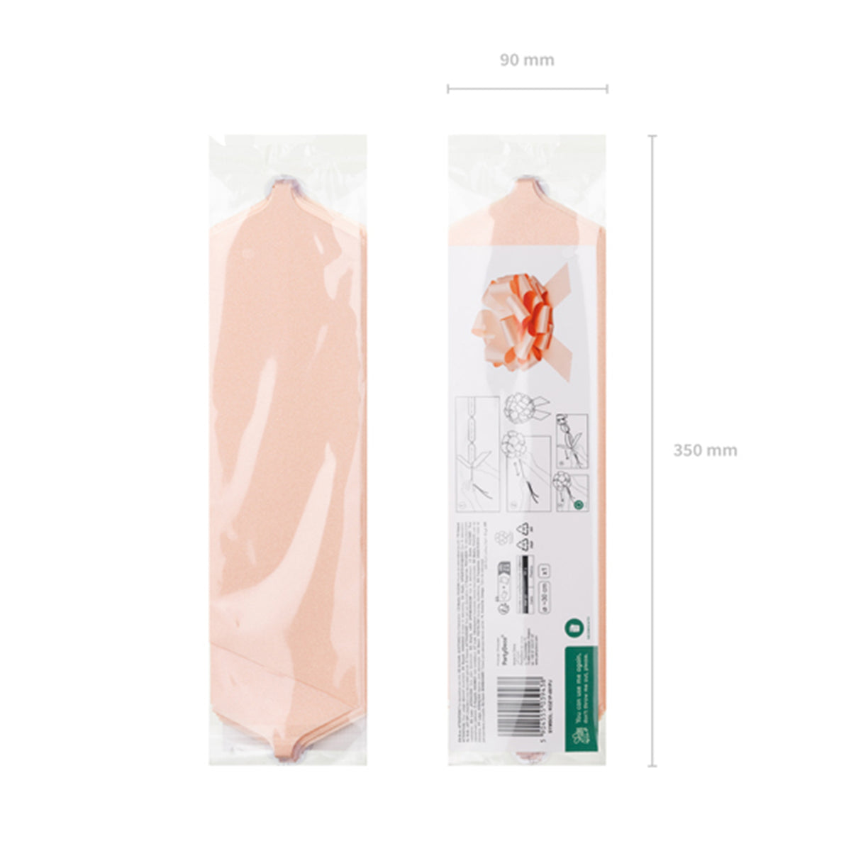 1 decoratieve strik XL - DIY - Poederroze