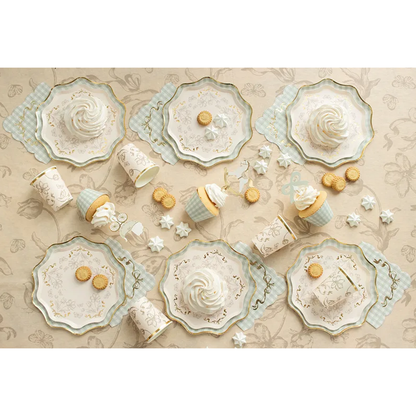 6 papieren bekers - 220 ml - Bloemen