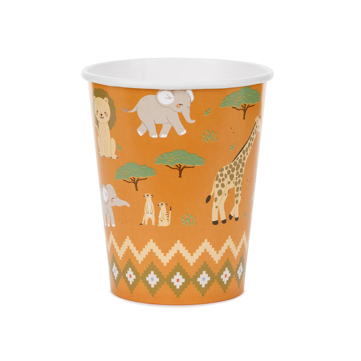 6 gobelets en carton - Safari