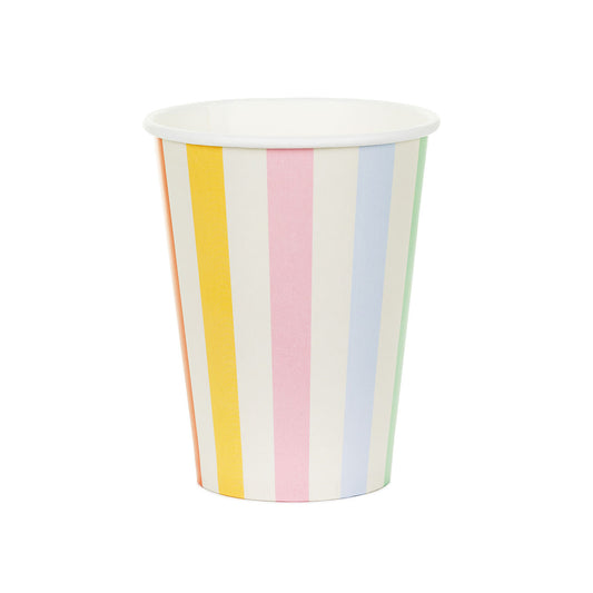 6 gobelets en carton - Rayures
