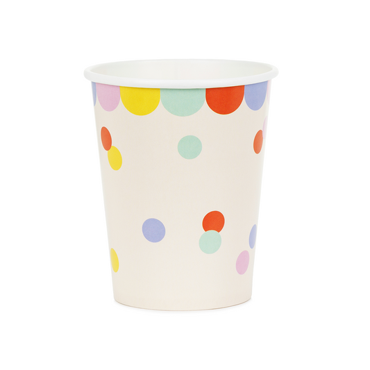 6 gobelets en carton - Confettis