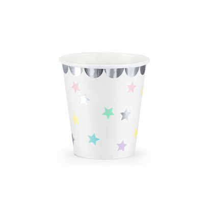 6 gobelets en carton Tendance - 180ml - Unicorn Stars
