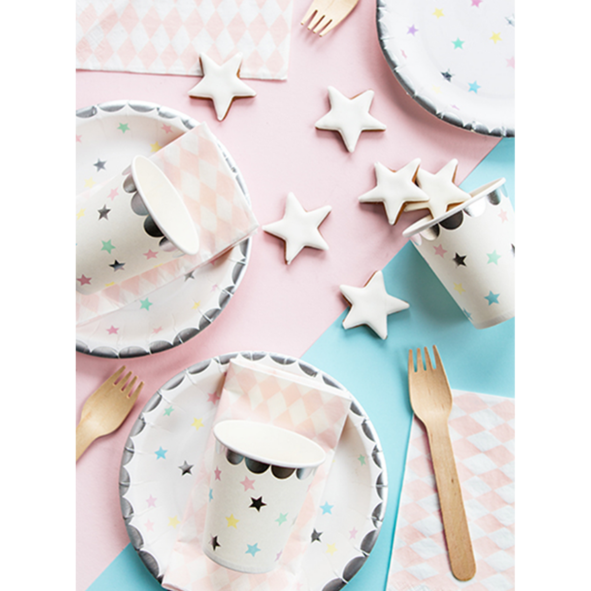 6 gobelets en carton Tendance - 180ml - Unicorn Stars