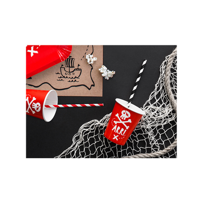6 Gobelets en carton Trend - 220ml - Pirates Party