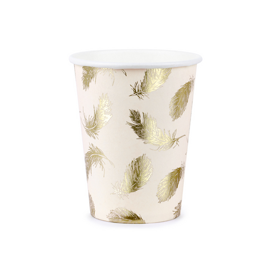 6 Kartonnen Bekers Trend - 220ml - Lovely Swan