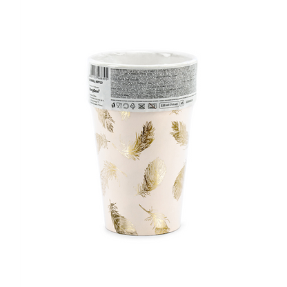 6 gobelets en carton Tendance - 220ml - Lovely Swan