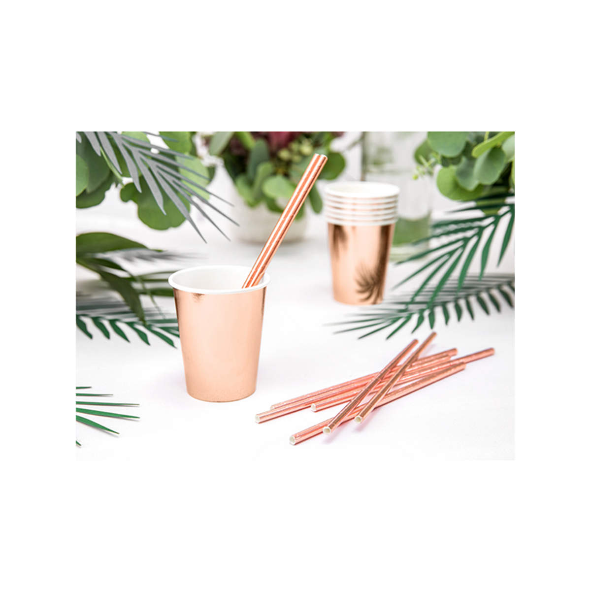 6 kartonnen bekers Trend - 220ml - RoseGoud