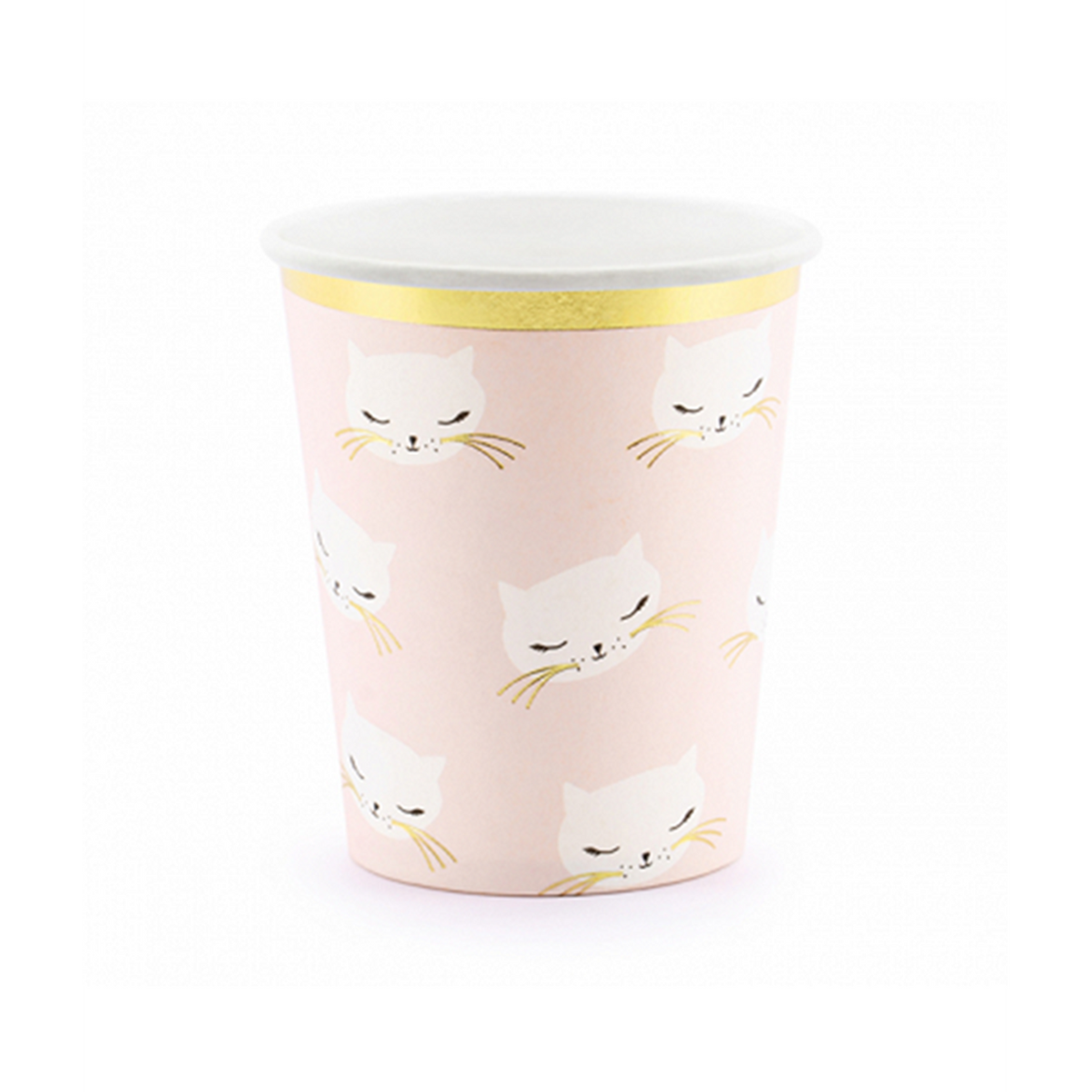 6 gobelets en carton Trend - 200ml - Chat