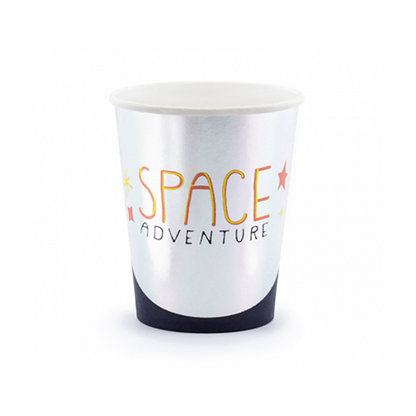 6 gobelets en carton Tendance - 200ml - Space Party