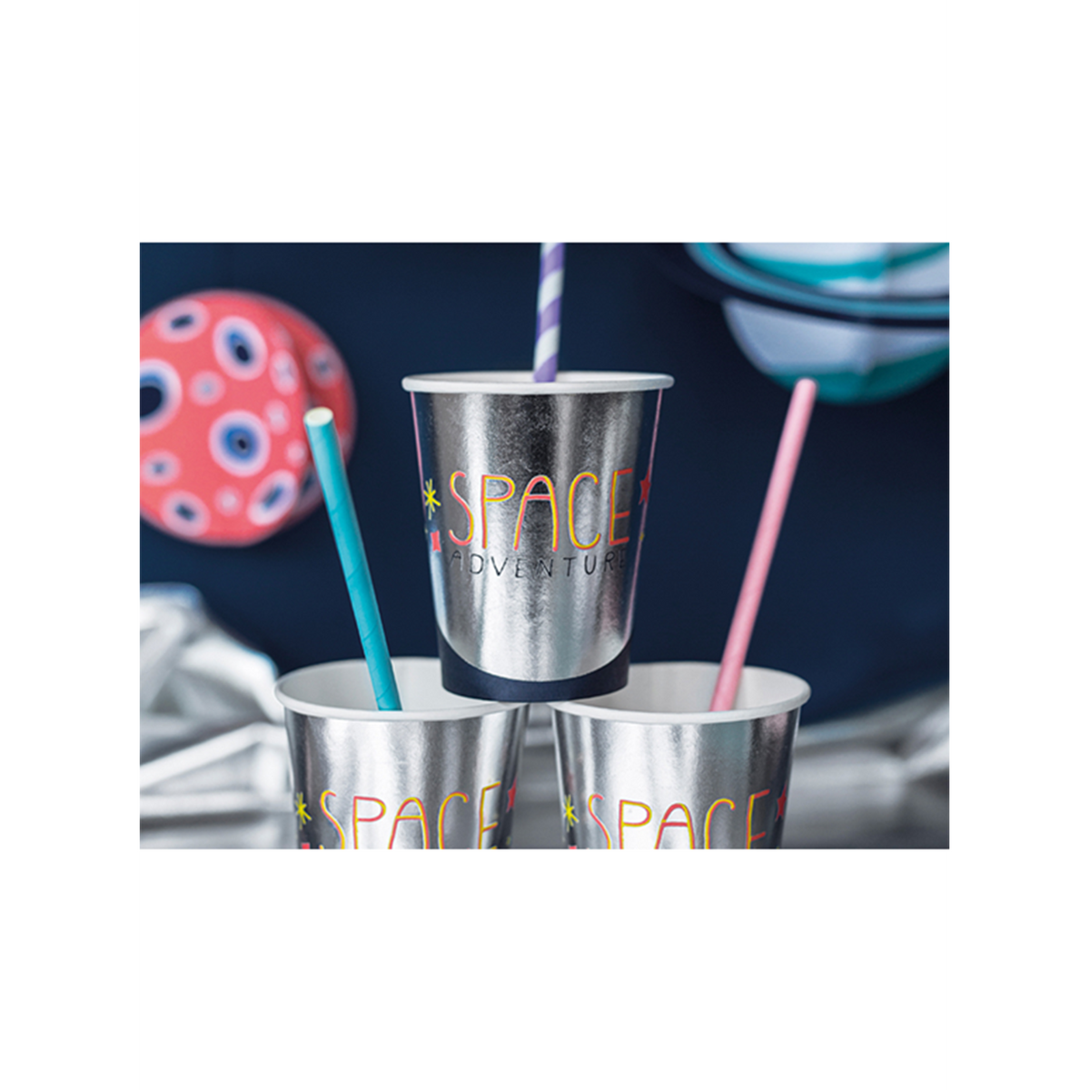 6 gobelets en carton Tendance - 200ml - Space Party