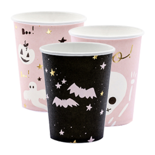 6 papieren bekers Trend - 220ml - Boo