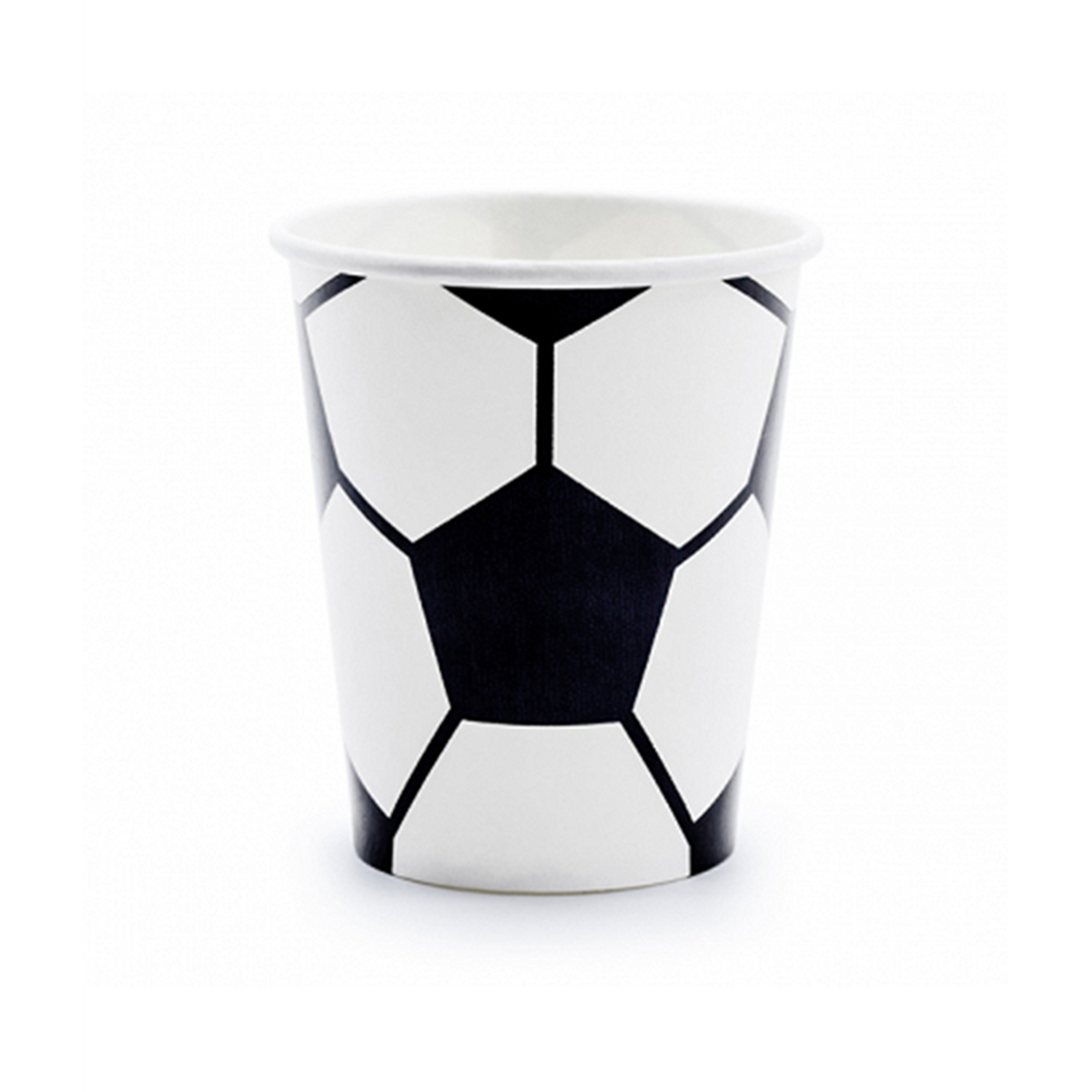 6 kartonnen bekers Trend - 220 ml - Voetbal