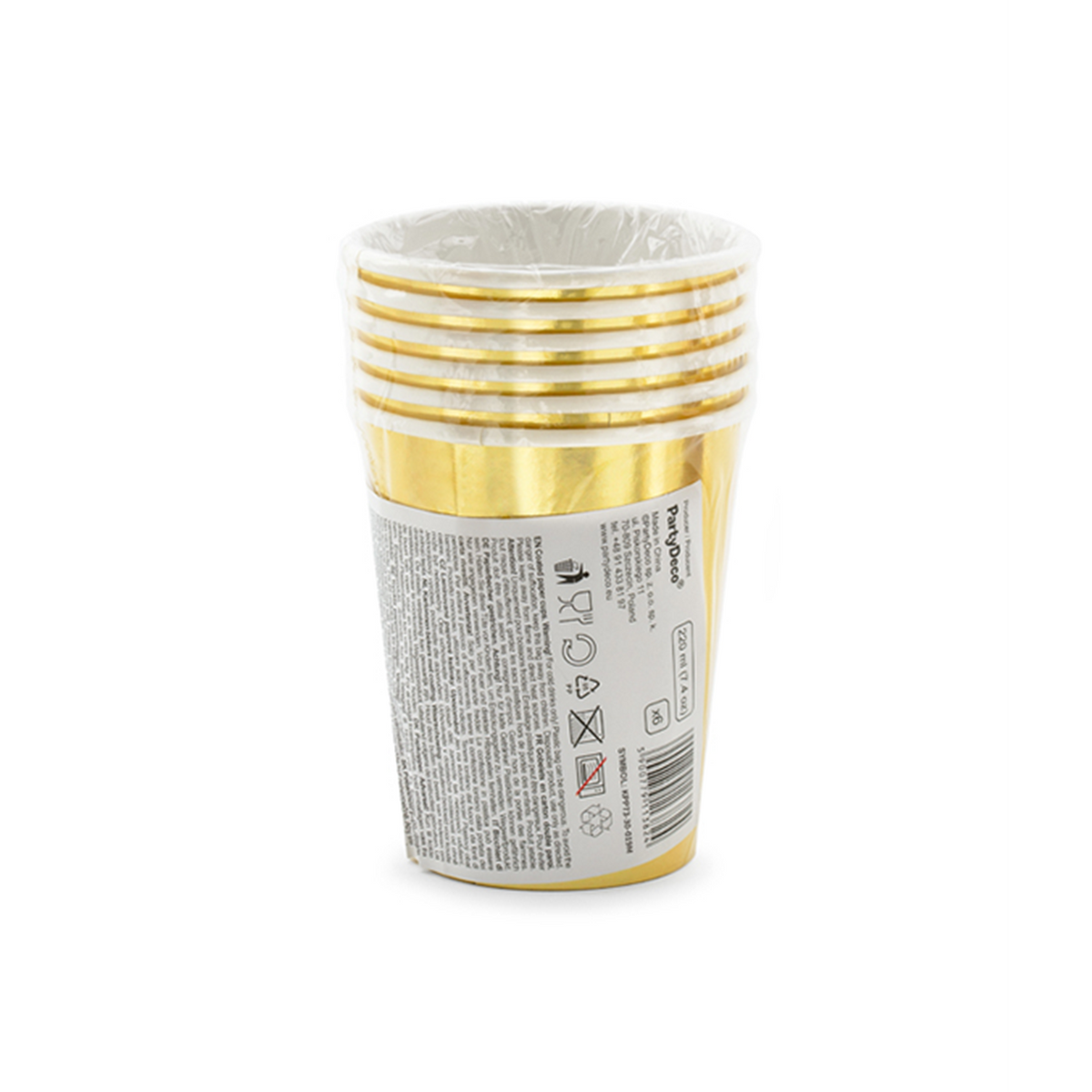 6 gobelets en carton tendance - 220 ml - 30e anniversaire