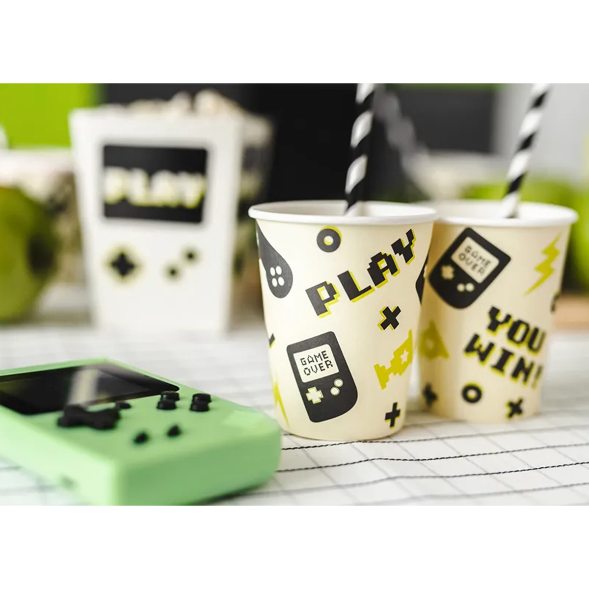 6 papieren bekers Trend - 220 ml - Gamer