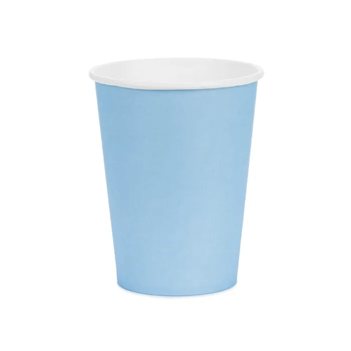 6 gobelets en carton - Bleu clair - 250 ml