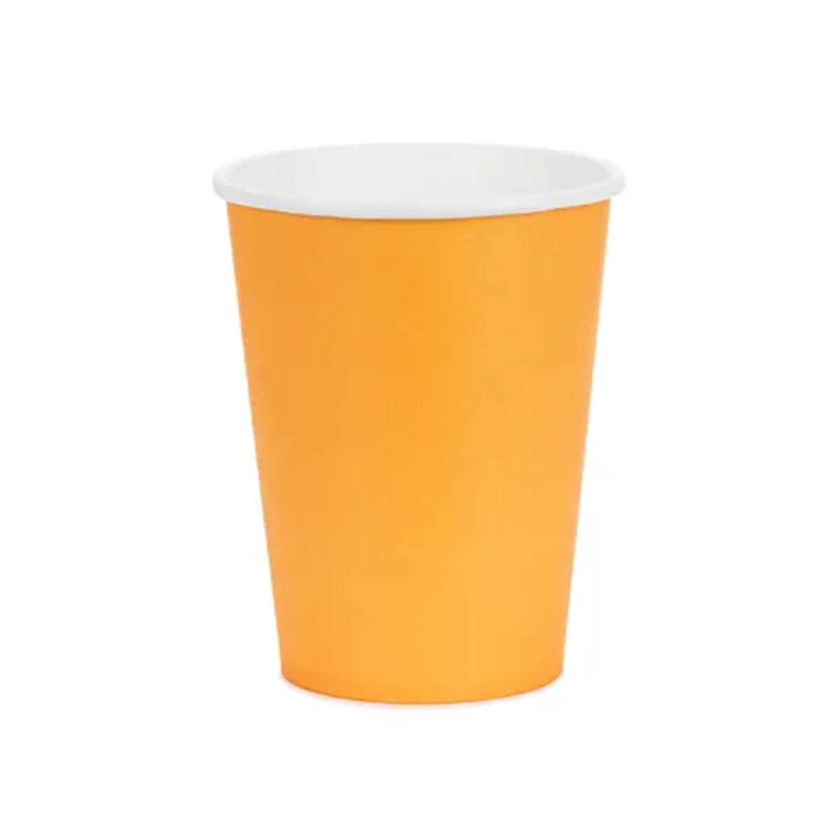6 gobelets en carton - Orange clair - 250ml