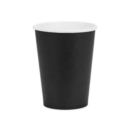 6 gobelets en carton - Noirs - 250ml