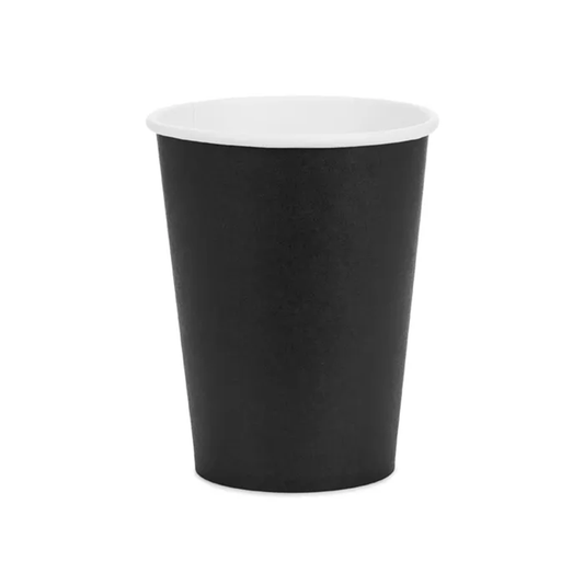 6 gobelets en carton - Noirs - 250ml
