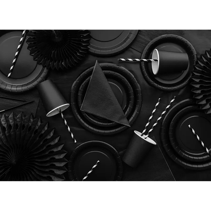 6 gobelets en carton - Noirs - 250ml