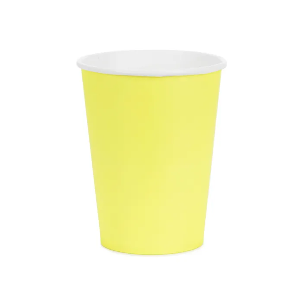 6 gobelets en carton - Jaune - 250ml