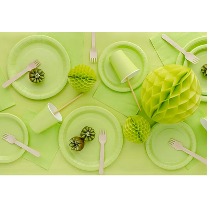 6 gobelets en carton - Vert clair - 250ml