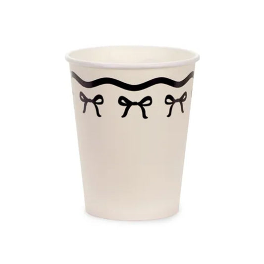 6 kartonnen bekers - 220ml - Strikjes