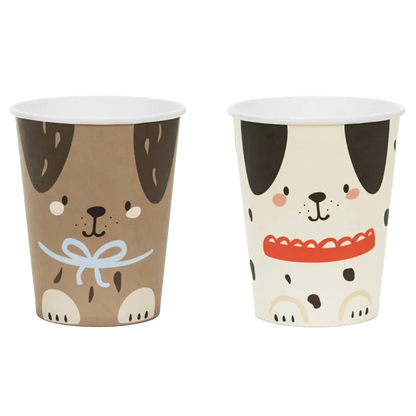 6 gobelets en carton - 220ml - Chiens