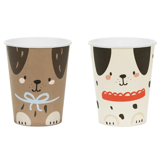 6 kartonnen bekers - 220 ml - Dogs