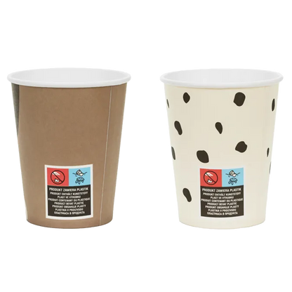 6 gobelets en carton - 220ml - Chiens