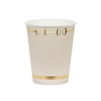 6 gobelets en carton - 220ml - Horseparty - Beige