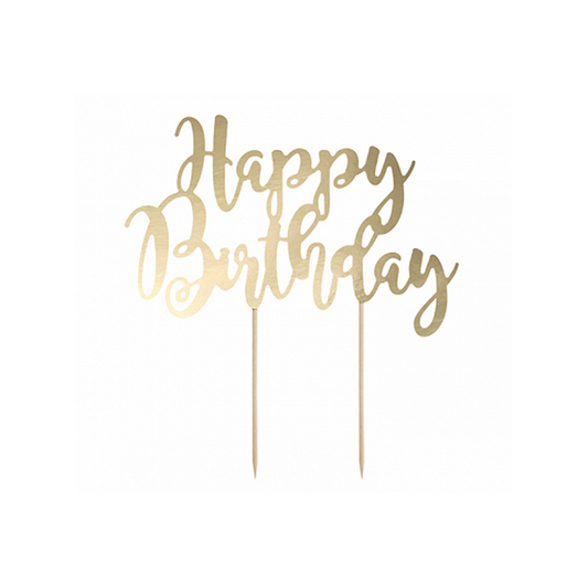 1 Cake Topper - Happy Birthday - Or
