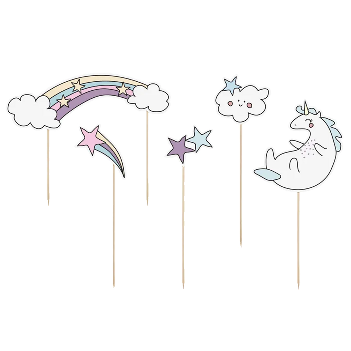 5 Cake Topper - Eenhoorn
