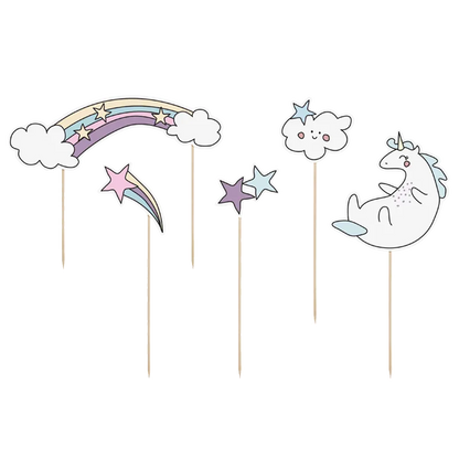 5 Cake Topper - Eenhoorn