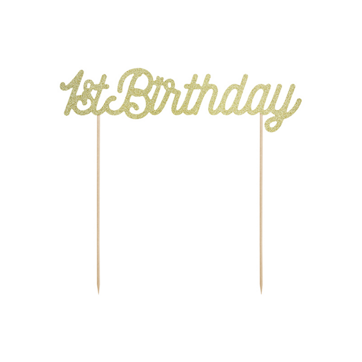 1 Cake Topper - 1er Anniversaire - Or