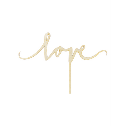 1 Cake Topper - Bois - Love
