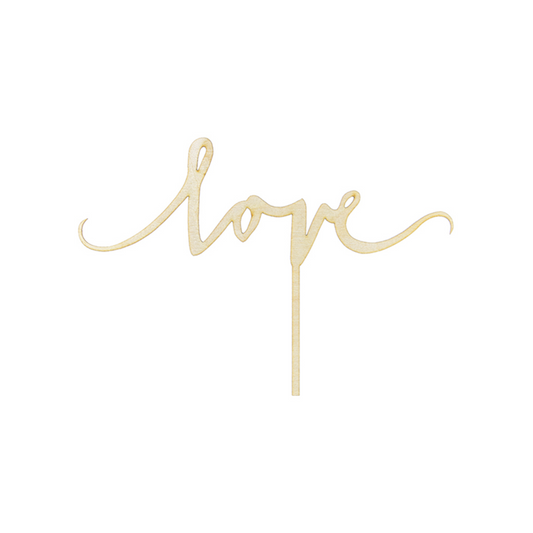1 Cake Topper - Bois - Love