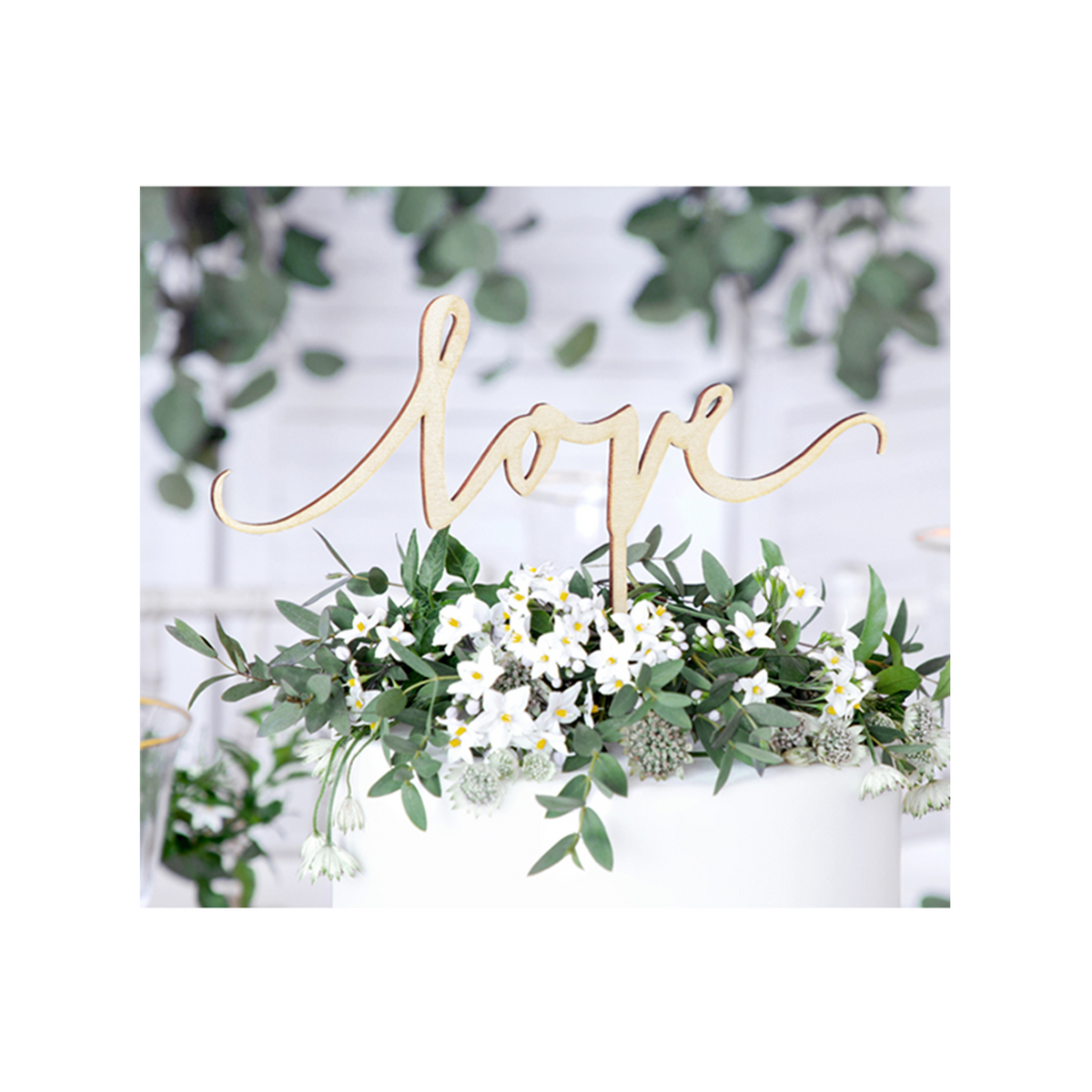 1 Cake Topper - Bois - Love