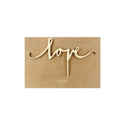 1 Cake Topper - Bois - Love