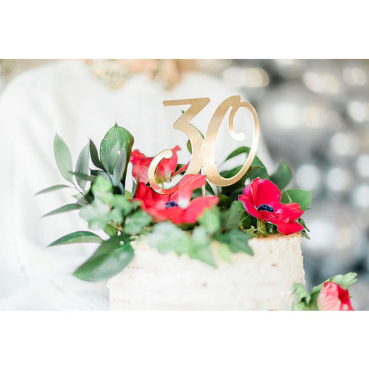 1 Cake Topper - 30 - Or