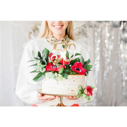 1 Cake Topper - 50 - Or