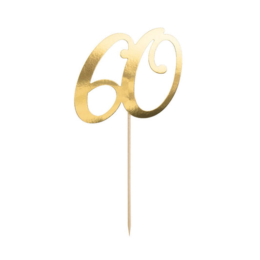 1 Décoration de gâteau - 60 ans - Or
