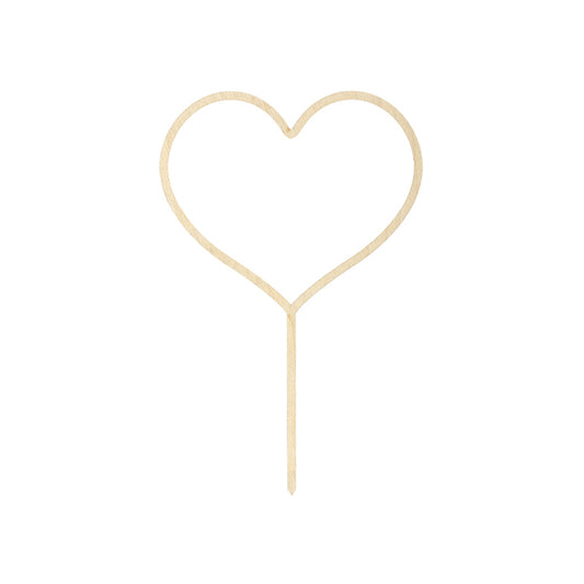1 Cake Topper - Bois - Cœur