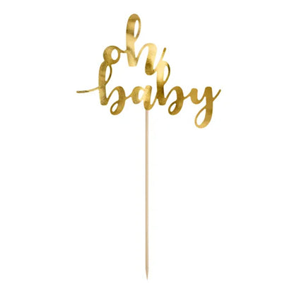 1 Taarttopper - Oh baby - Goud