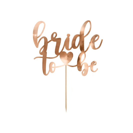 1 Taarttopper - Bride to be - Roségoud