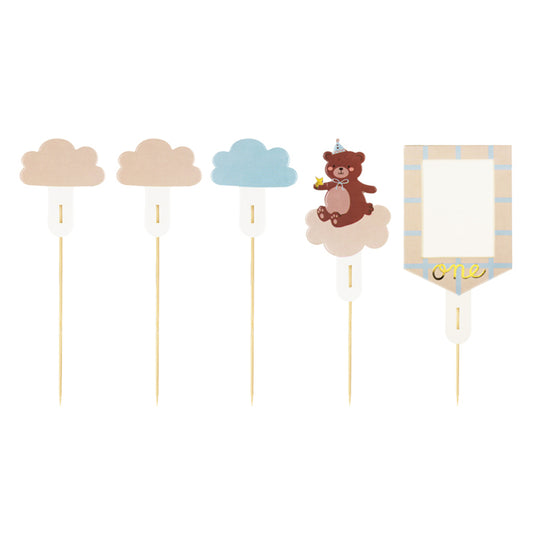 5 Taarttoppers - Teddybeer