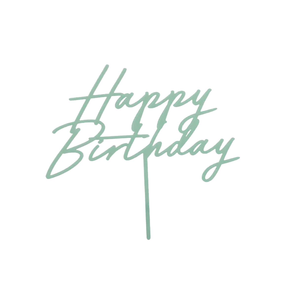 1 Cake Topper en acrylique - Joyeux Anniversaire vert