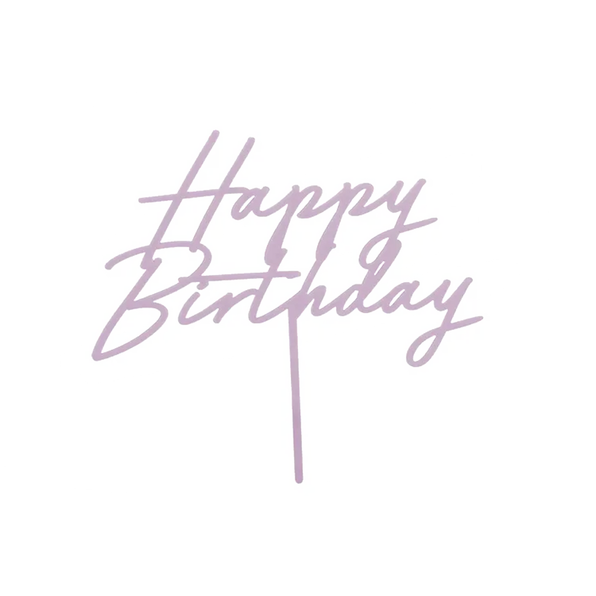 1 Cake Topper en acrylique - Joyeux Anniversaire Violet