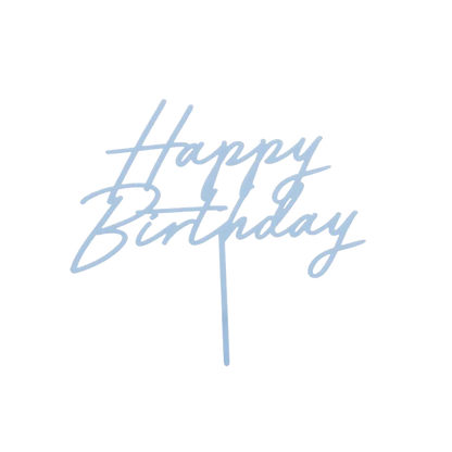 1 Cake Topper en acrylique - Joyeux Anniversaire Bleu