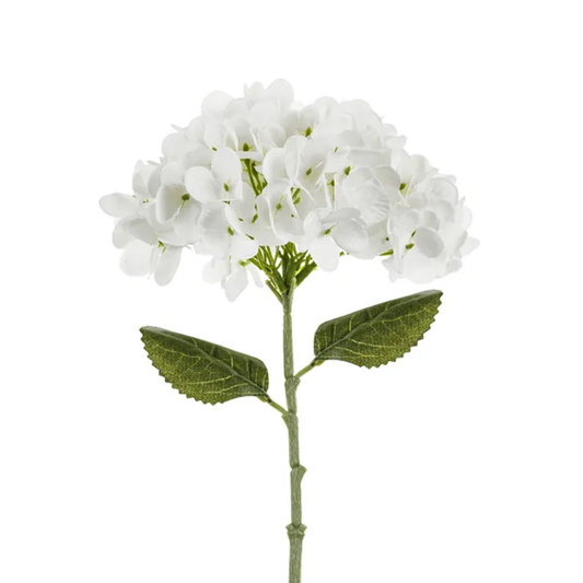 1 Kunstbloem - Hortensia - 35 cm - Wit