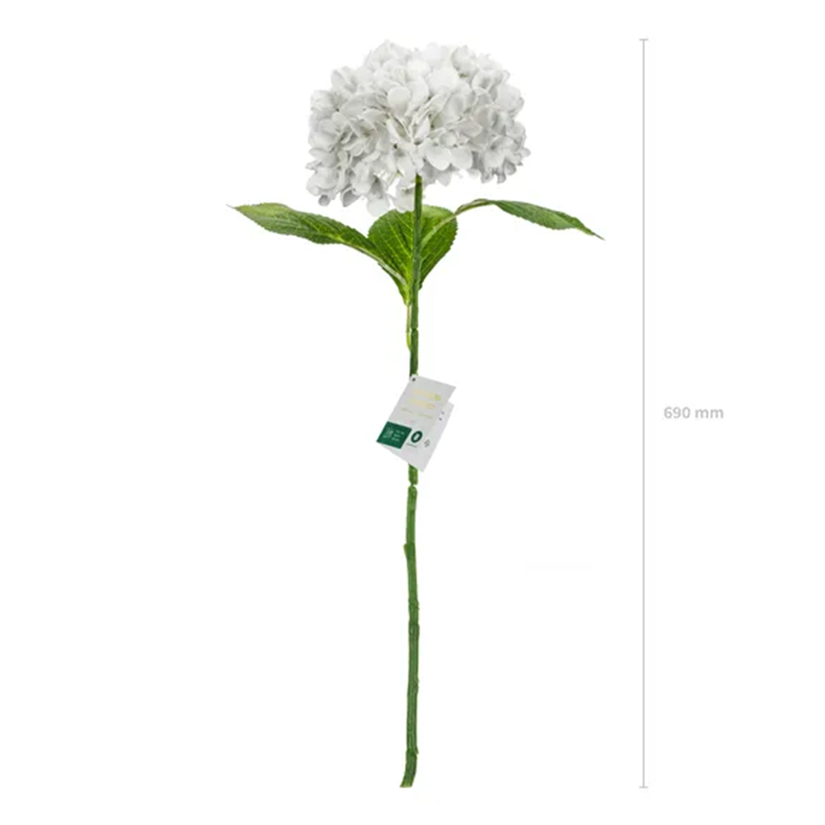 1 Kunstbloem - Hortensia - 69 cm - Wit